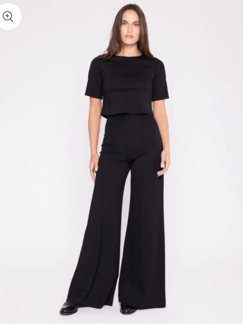Ripley Rader Black Ponte Knit Wide Leg Full Length Classic Everyday Pants Size 3